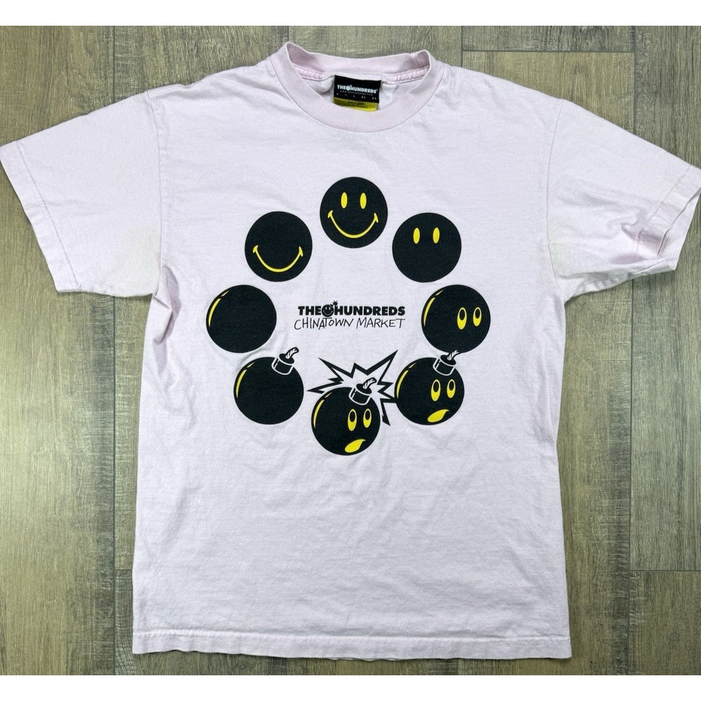 Chinatown Market x The Hundreds Bomb Clock Graphic Pullover T Shirt Mens M Pink